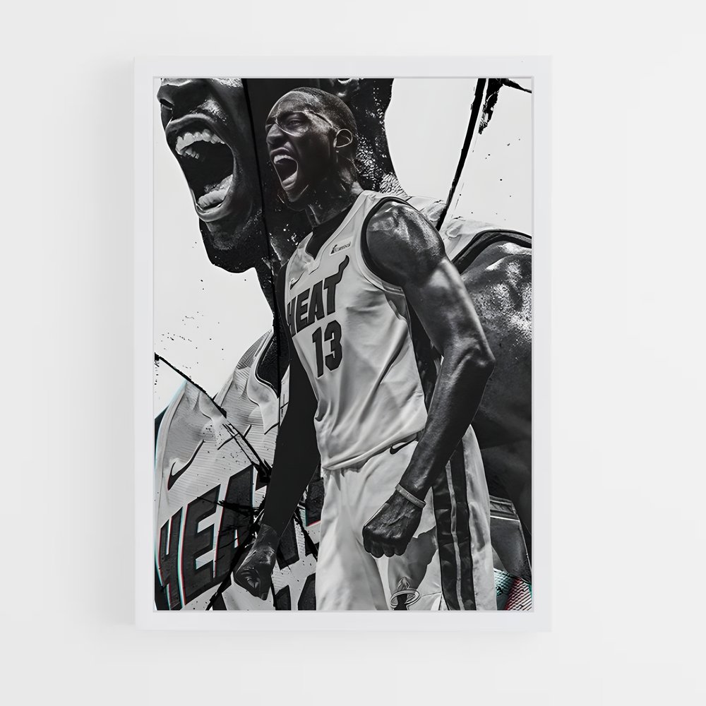 Poster Bam adebayo douches – affiche Basketball (vue 3)